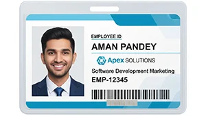 Custom Employee ID Card Design with Company Logo for Workplace Security