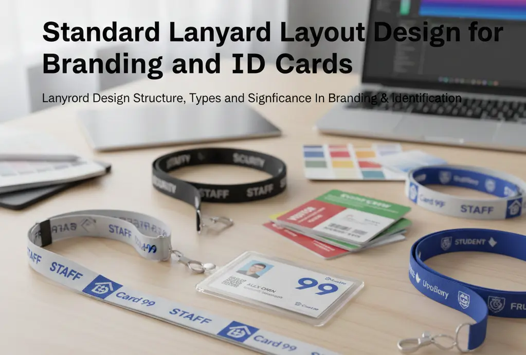 Standard Lanyard Layout Design for Branding and ID Cards