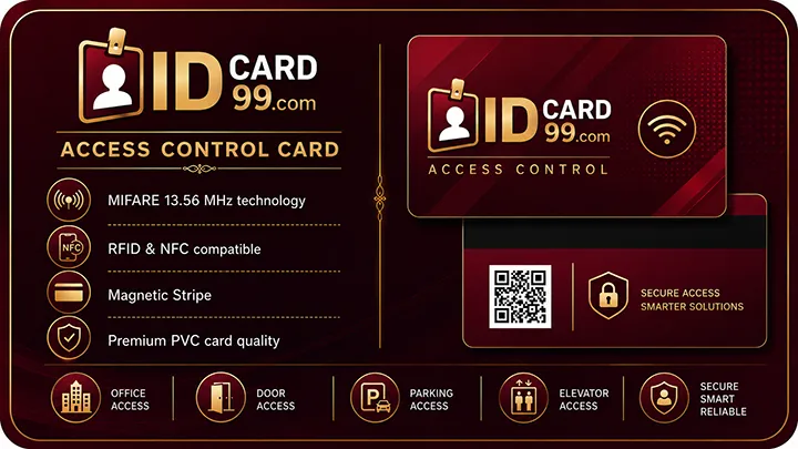 MIFARE RFID and NFC access control card printing services