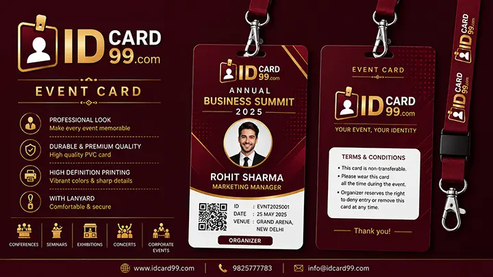 Professional event ID card printing for conferences and exhibitions