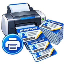 Bulk membership card printing icon