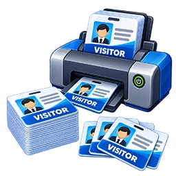 Bulk numbered visitor card printing