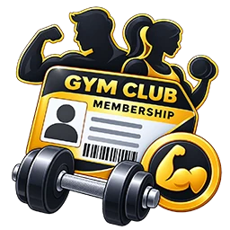 Gym membership card icon