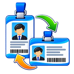 Horizontal and vertical ID card layouts