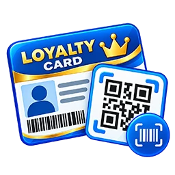 Digital and physical loyalty card icon
