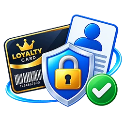 Loyalty customer data privacy icon