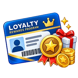 Loyalty reward program card icon