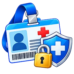 Healthcare card privacy and security icon