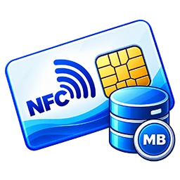 NFC chip and memory icon