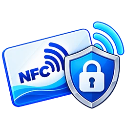 Secure NFC card use icon