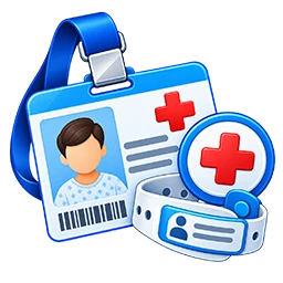 Patient identification card icon