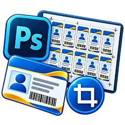 Photoshop PVC card layout icon