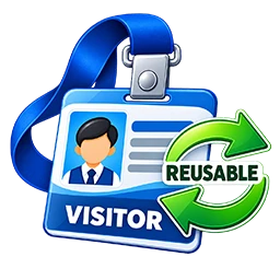 Reusable visitor card
