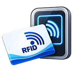 RFID card and reader icon