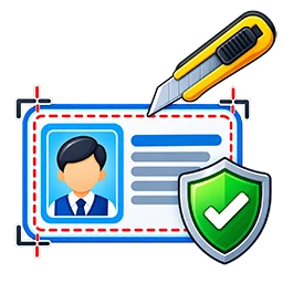 PVC ID card bleed area icon