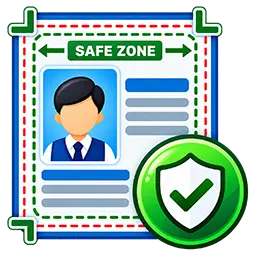 PVC ID card safe zone icon