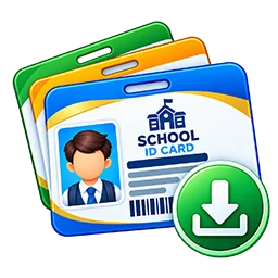 School ID card PSD template download