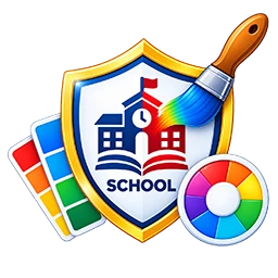 Edit school logo and colours