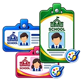 School ID card template design icon