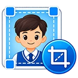 Student photo crop for ID card printing icon