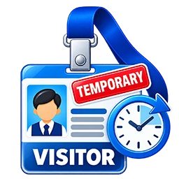 Temporary visitor card