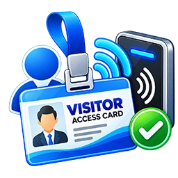 Visitor and temporary access card icon