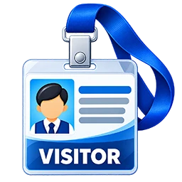 Visitor ID card for offices and factories