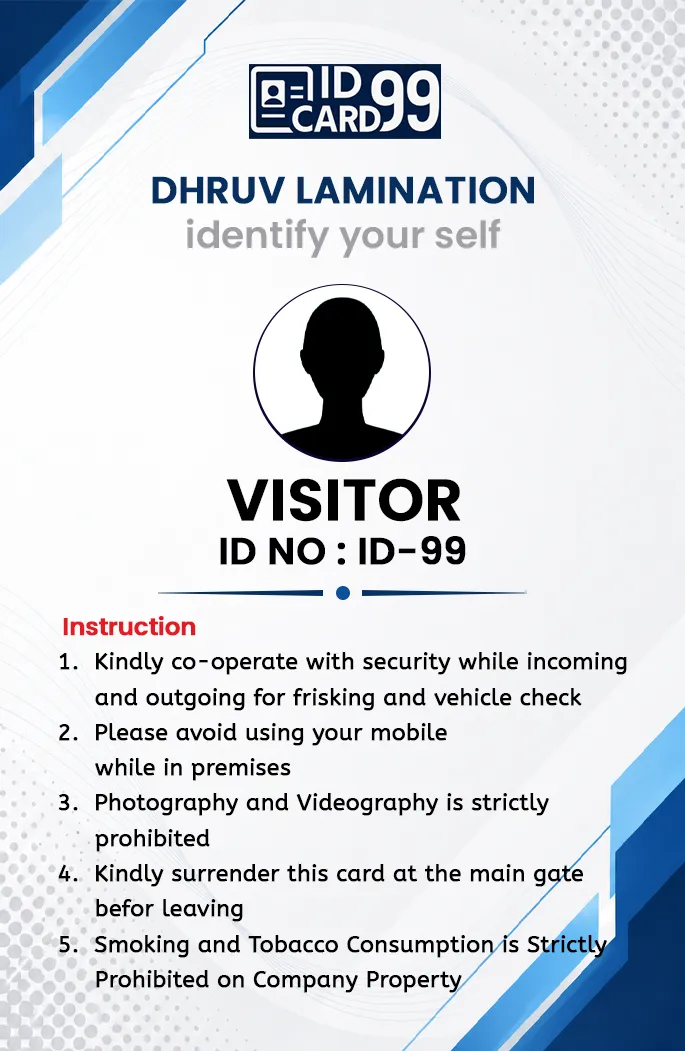 Free Visitor ID Card Generator Preview